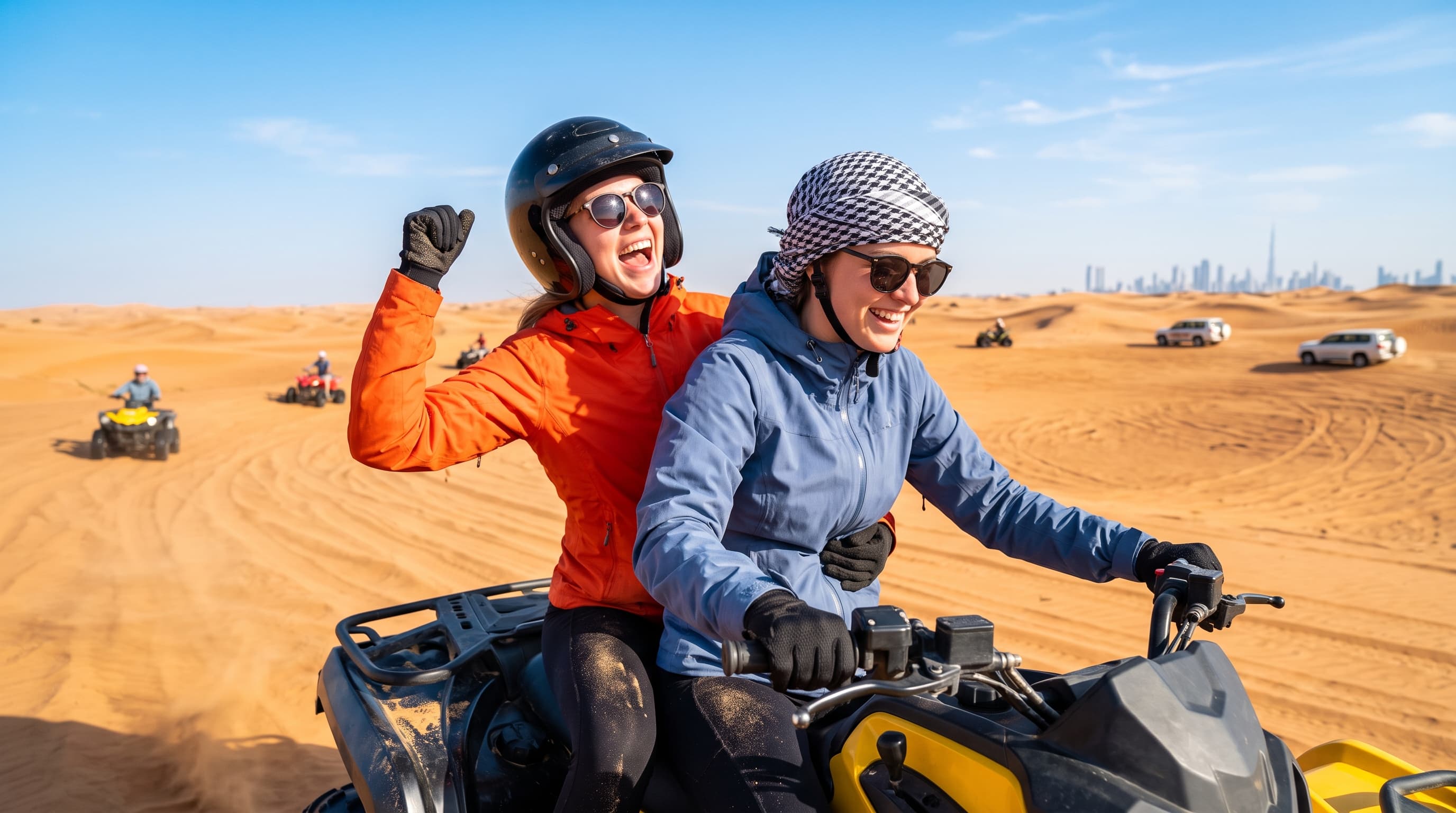 Dubai Quad Bike 60 Minutes with Sandboarding & Camel Ride
